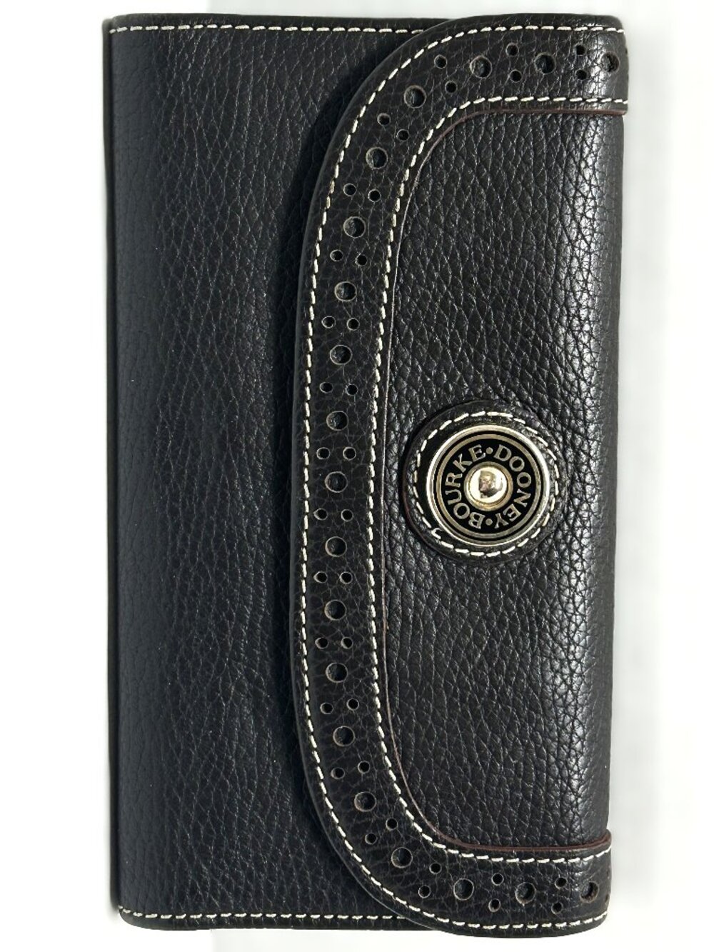 Dooney & Bourke dark brown leather wallet NWOT with check register